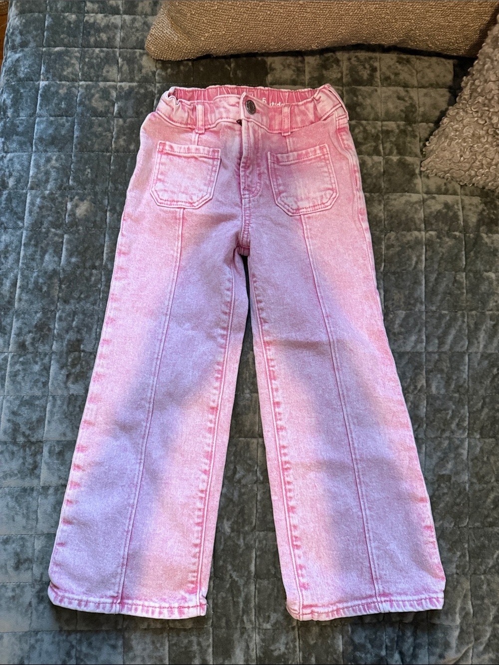 GAP size 5 wide leg Pink Acid Wash Kids Jeans